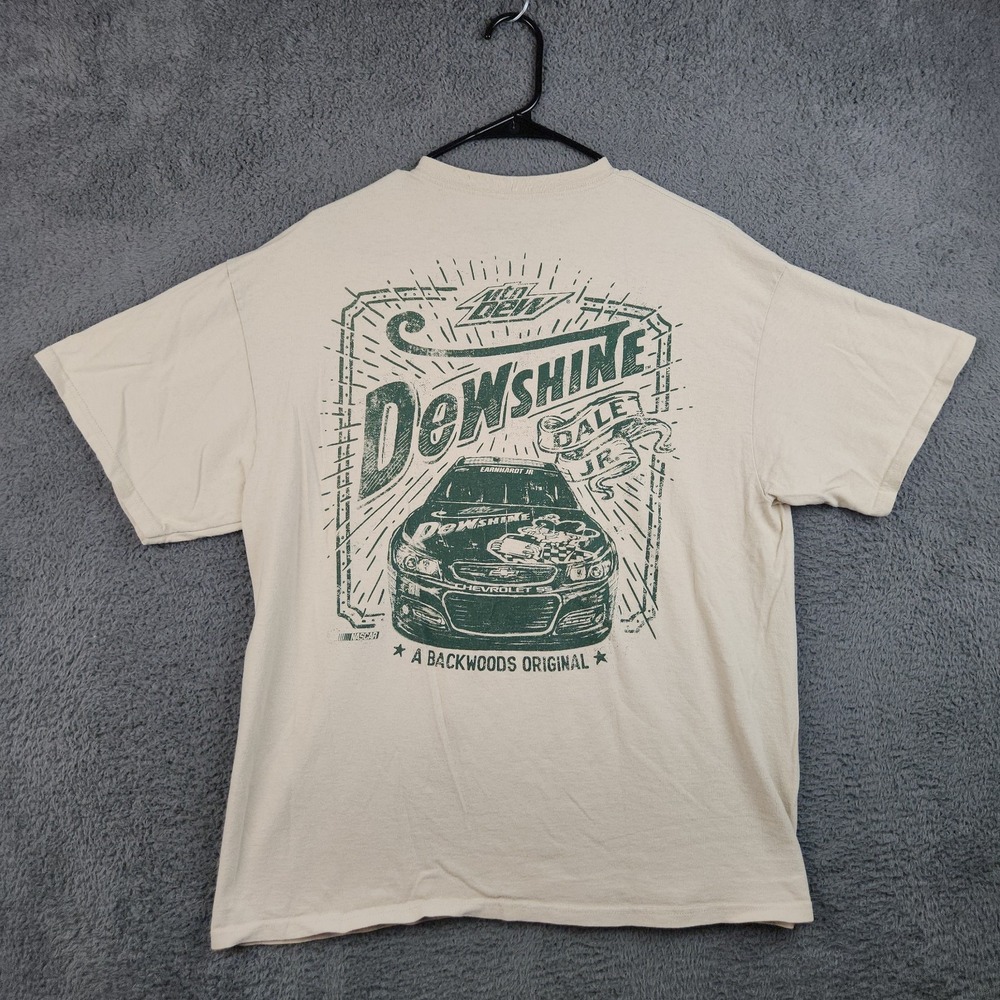 Nascar Dale Earnhardt Jr Shirt Mens XL #88 Mountain Dewshine Racing Double Sided